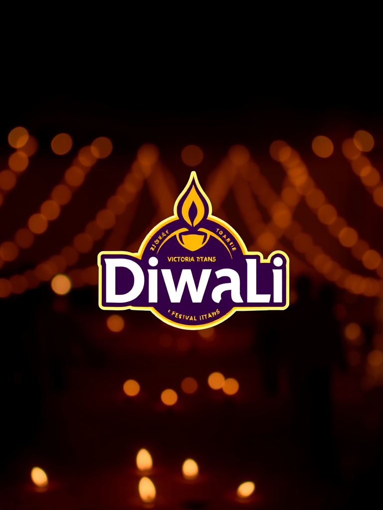 Celebrating Diwali with Victoria Titans logo.