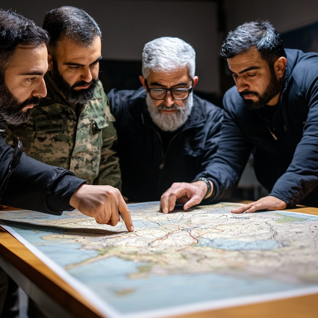 Chamran and Officers Analyze Attack Routes