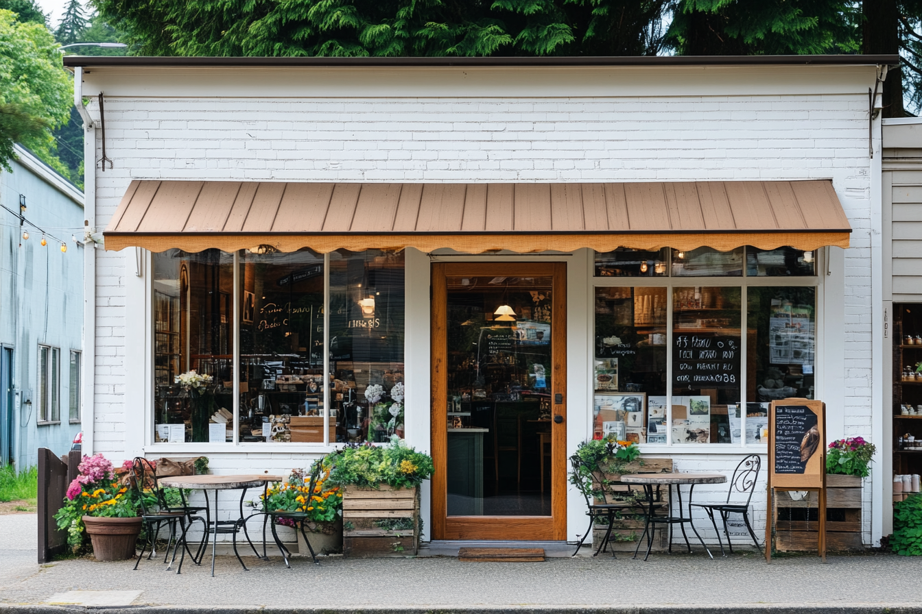 Charming Coffee Shop in Small American Town