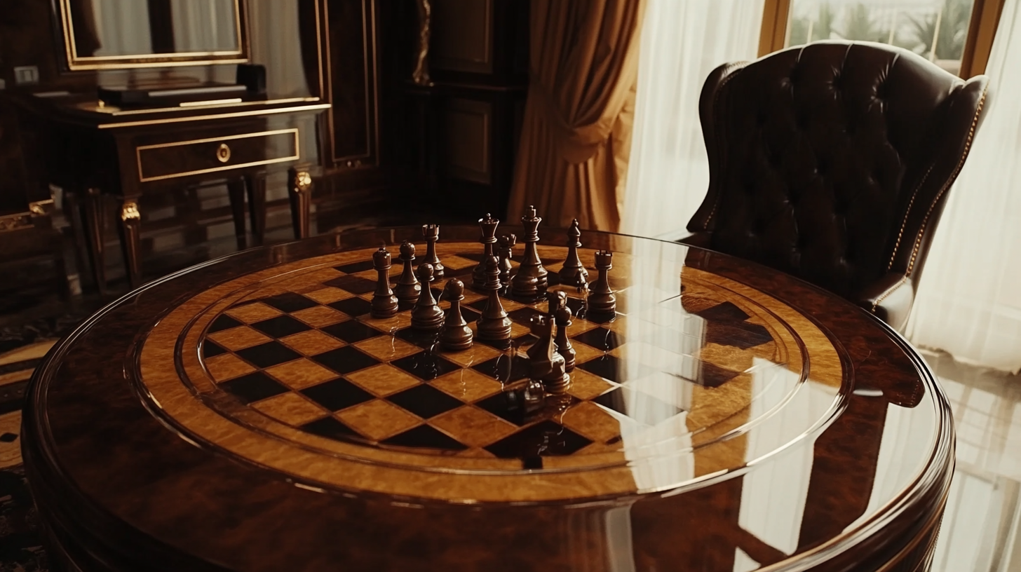 Checkmate on a Luxury Chessboard in Chairman's Office