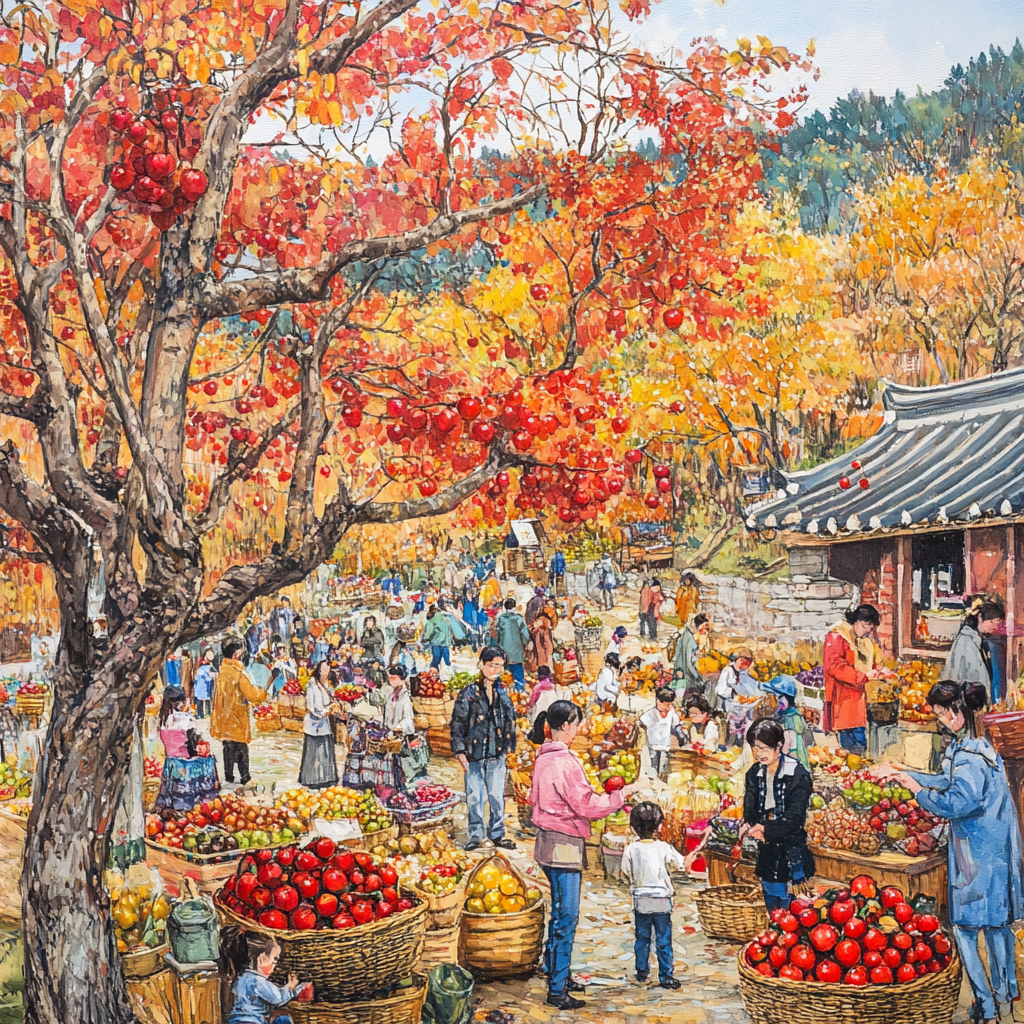 Cheerful autumn festival in Cheongsong, Korea