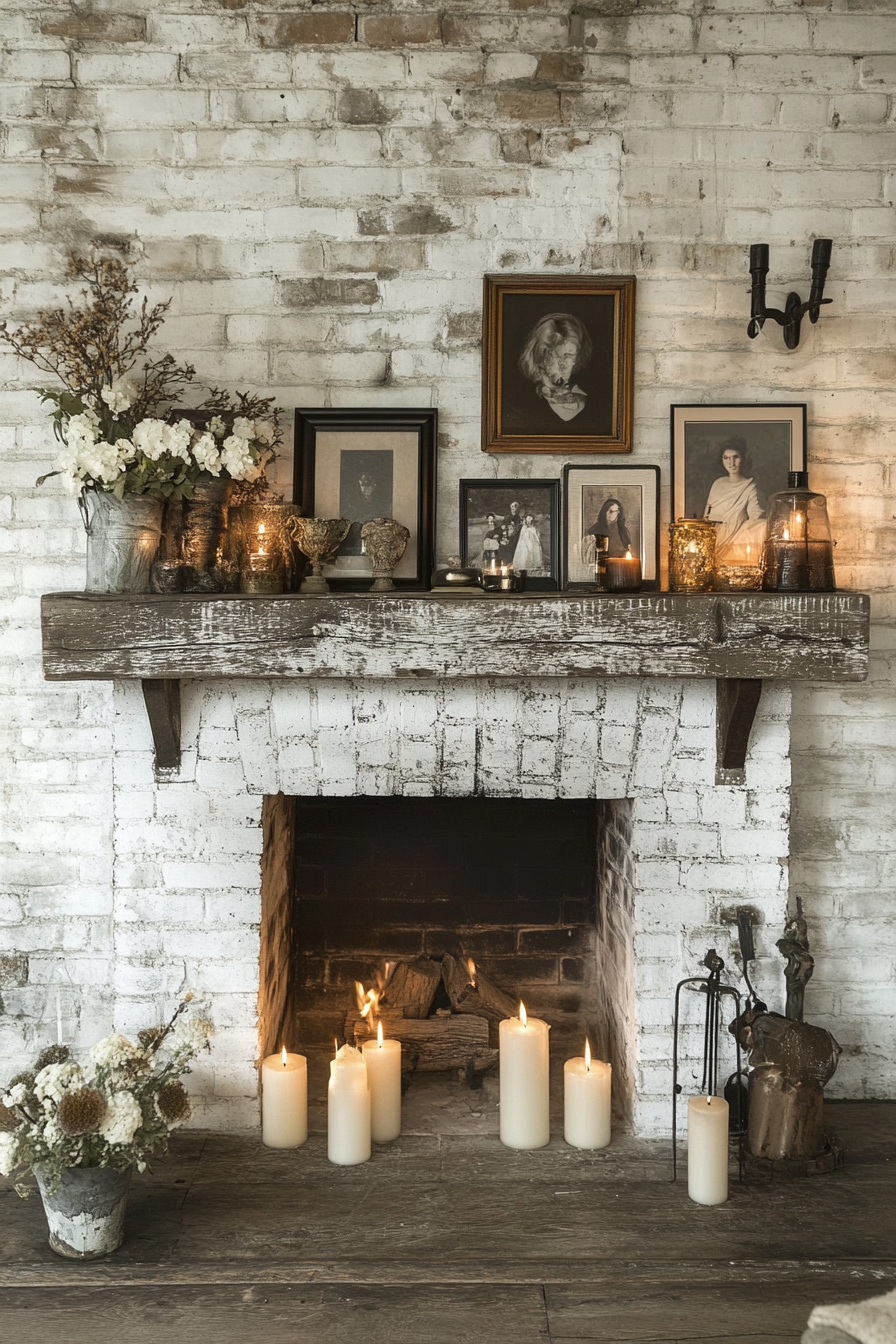 Chic Fireplace of Rustic Farmhouse Elegance