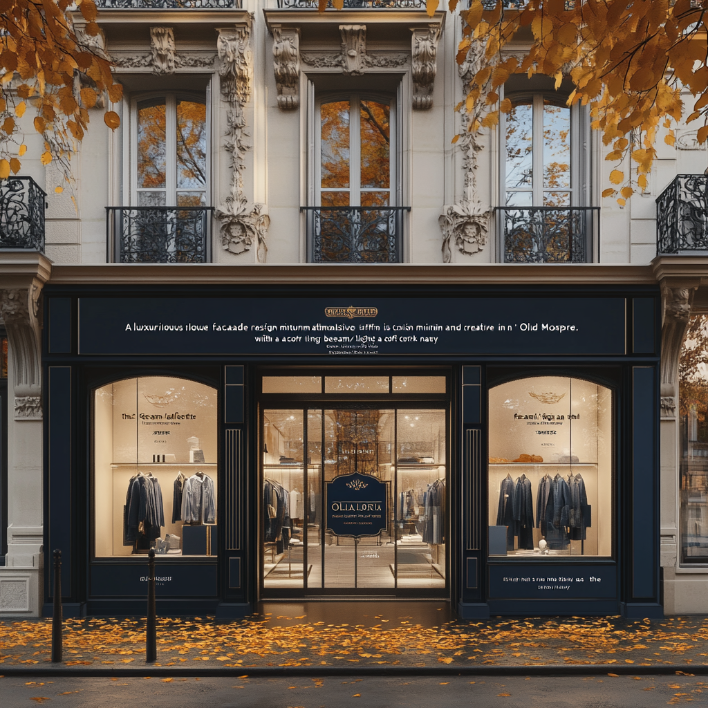 Chic Parisian Boutique in Autumn Near Eiffel Tower