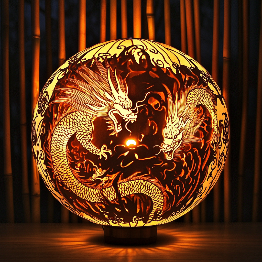 Chinese Bamboo Lanterns: Dragons & Phoenixes, Reunion Symbol