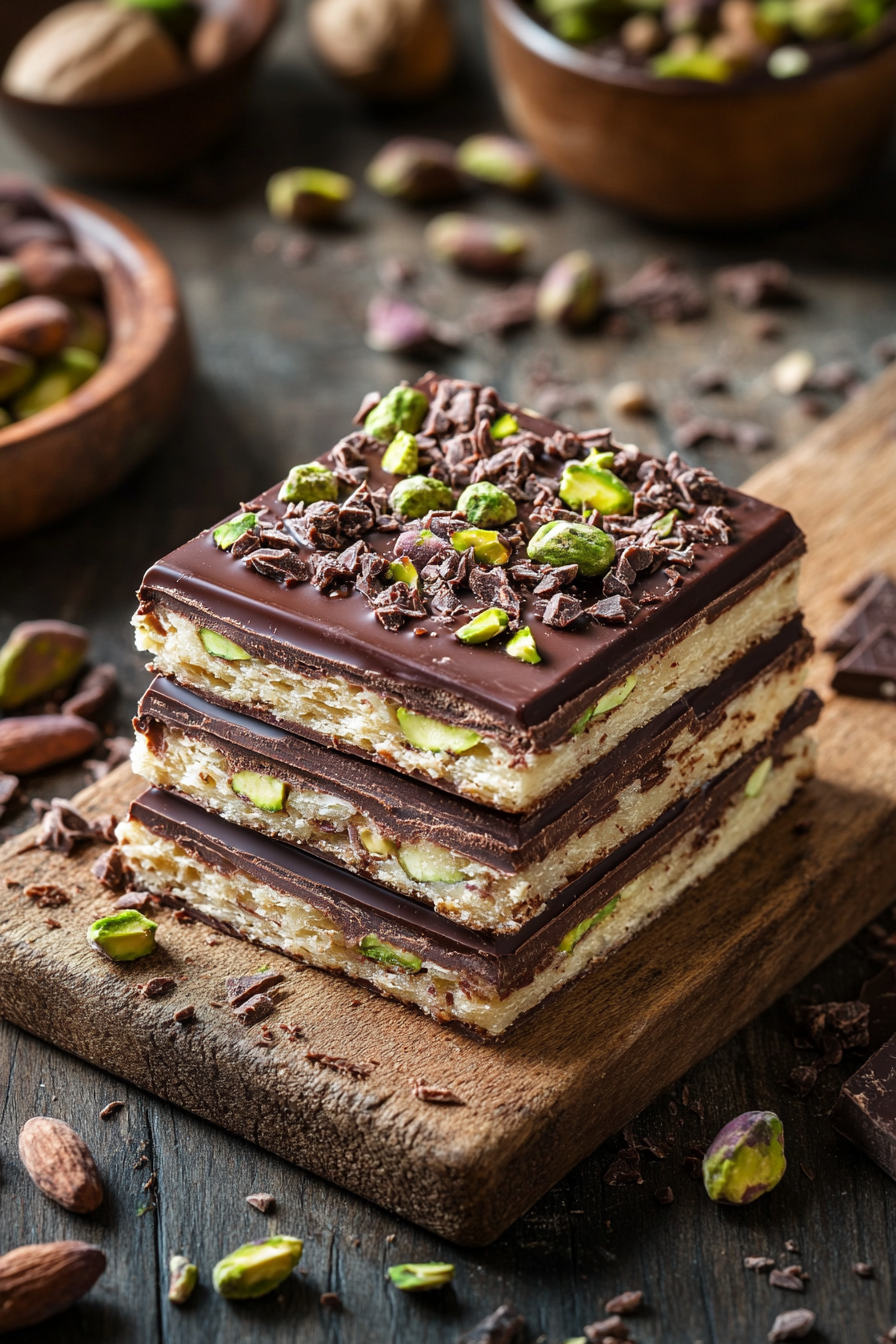 Chocolate Bar with Pistachio Knafeh Filling