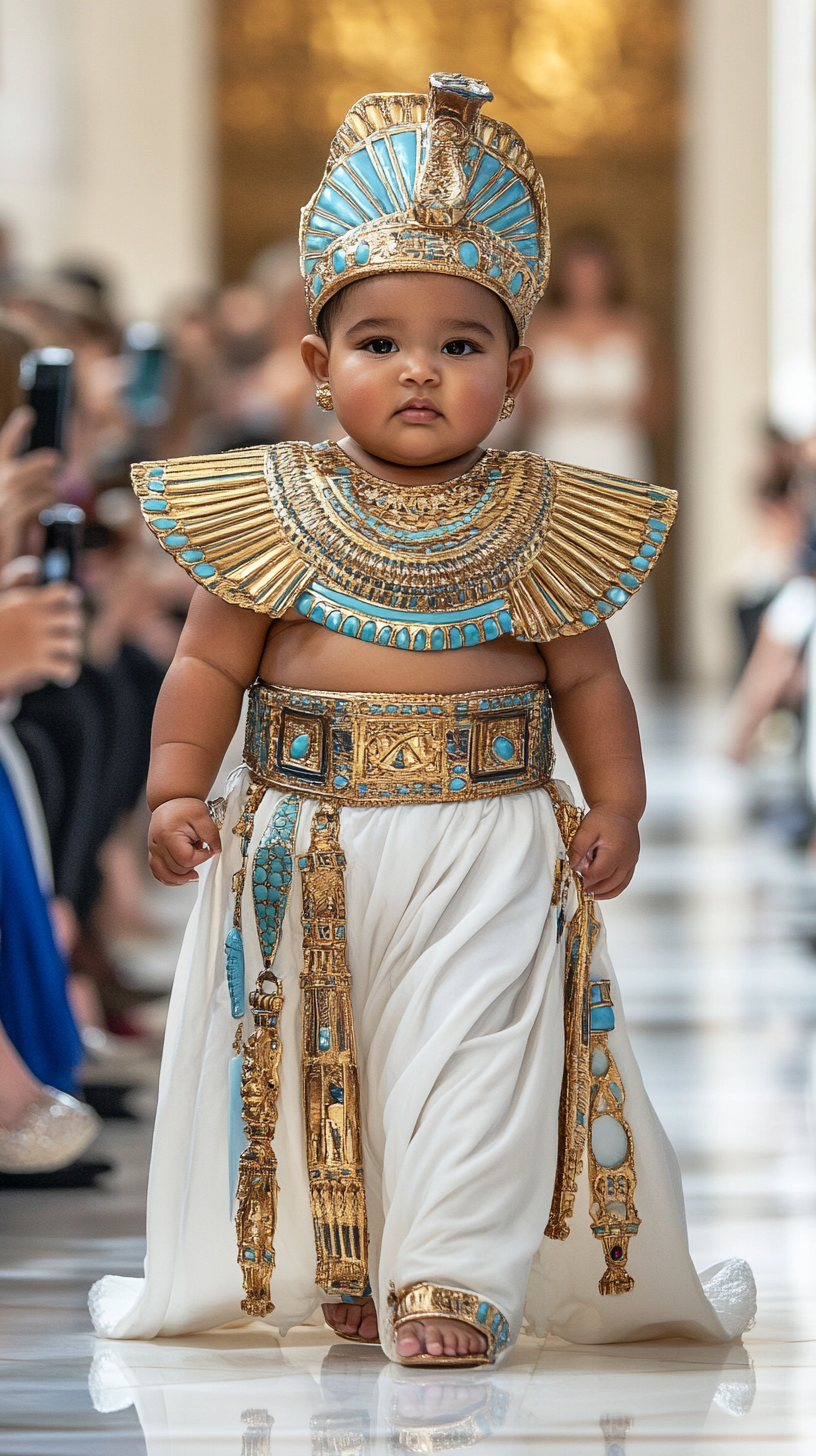 Chubby Egyptian Baby Model Stuns Paris Runway