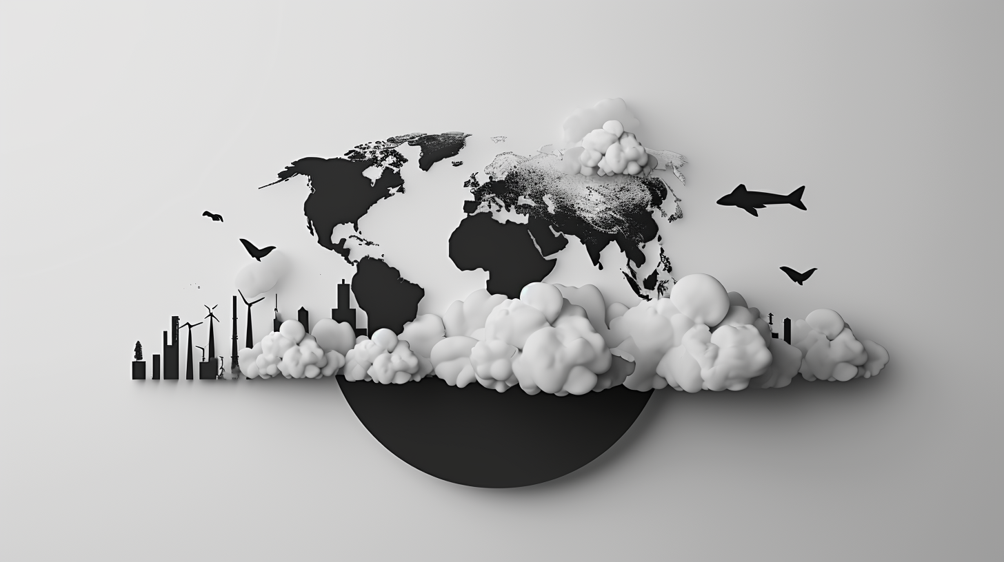 Minimalistic Climate Change Illustration in Vector Format