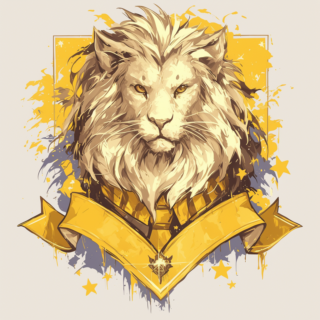 Coat of arms symbolizes kindness, softness, cats, yellow.