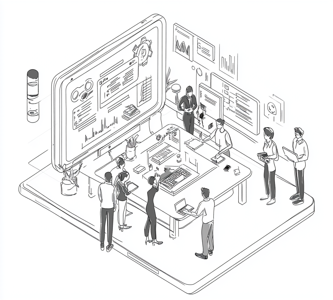 Collaborating software developers and business people in wireframe art