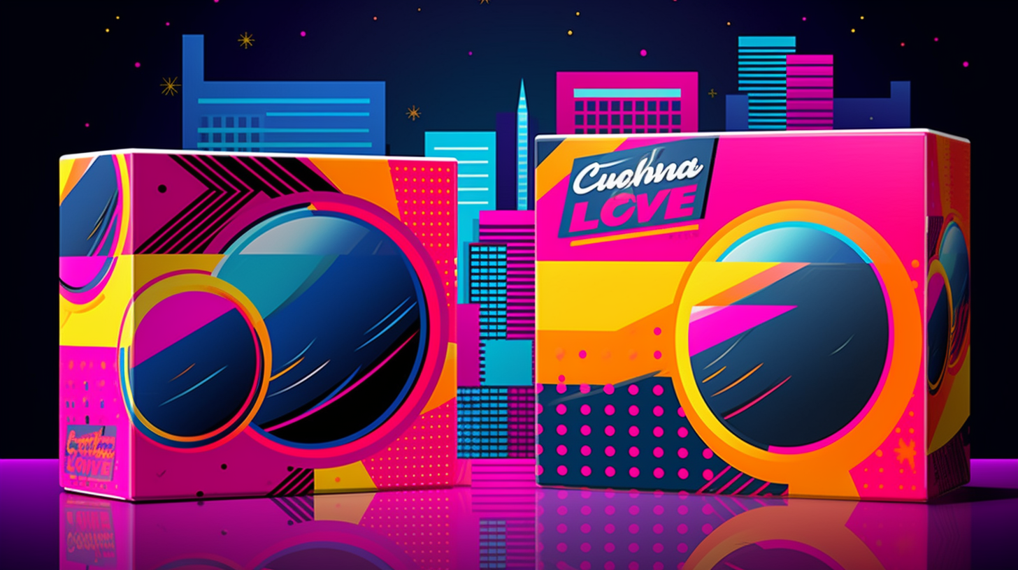 Colorful 80s Pop Art Style Vector Background