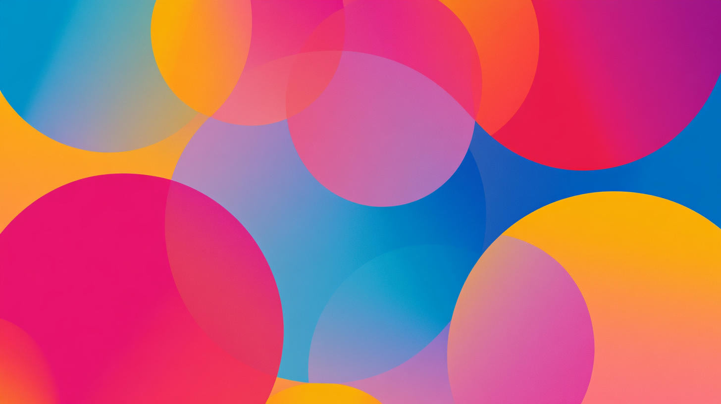 Colorful Circles Transitioning in Gradient Design