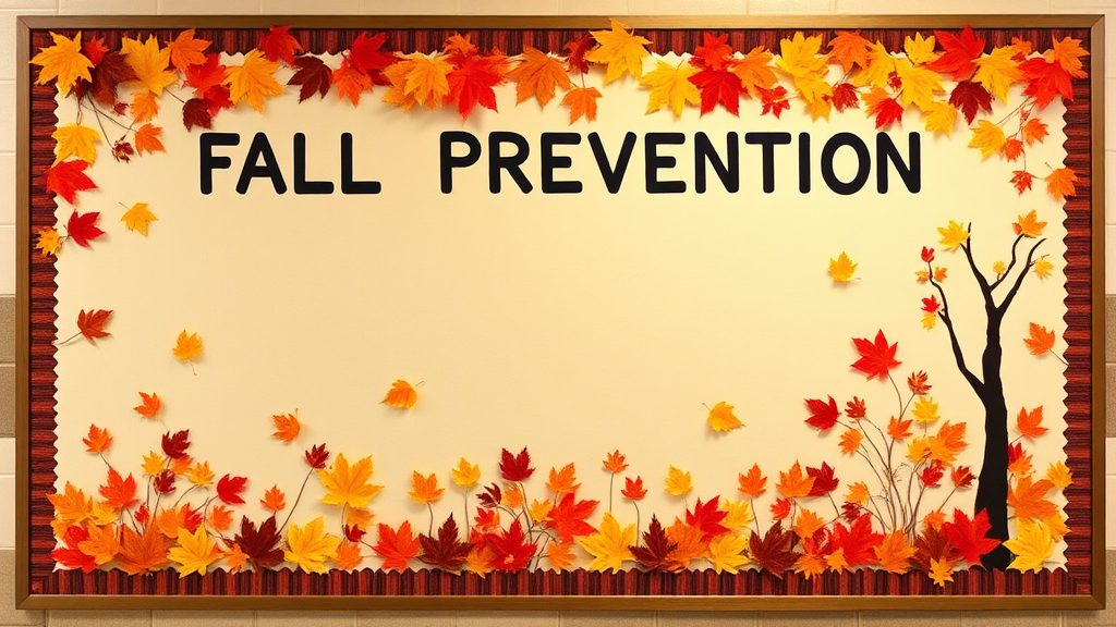 Colorful Fall Prevention Bulletin Board