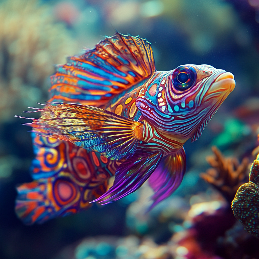 Colorful Fish Swim in Vibrant Coral Reefs