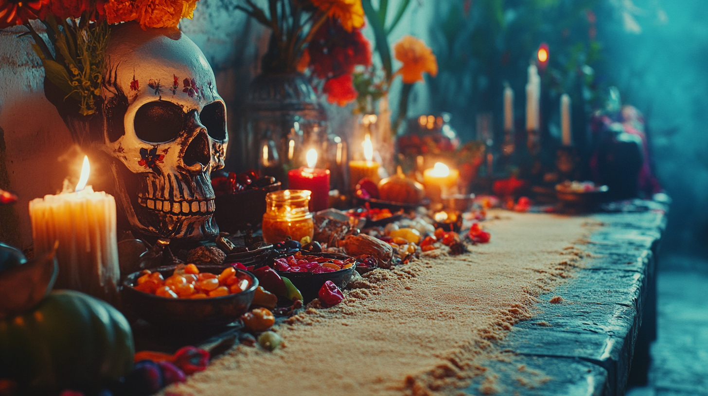 Colorful Mexican Day of the Dead Celebration