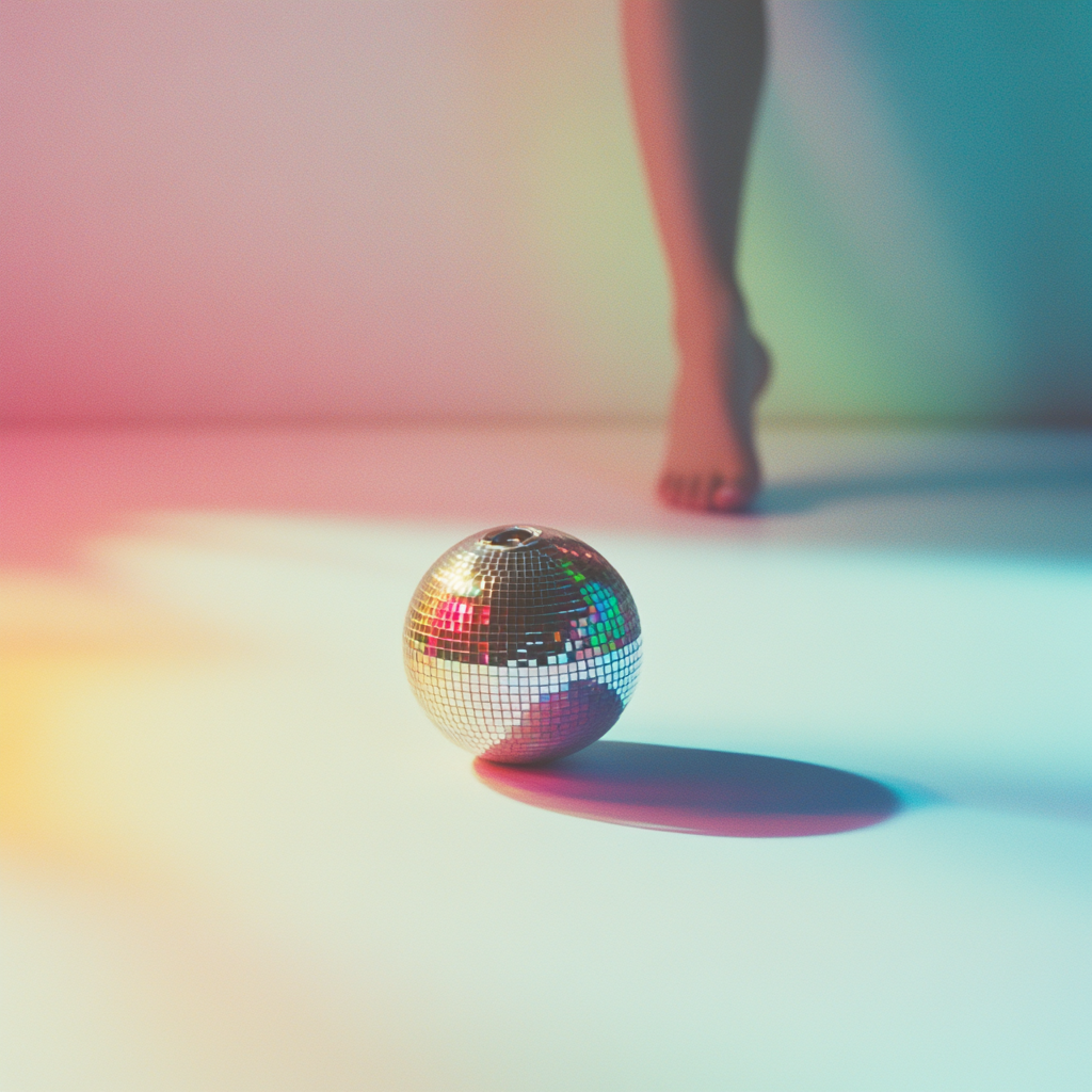 Colorful disco ball