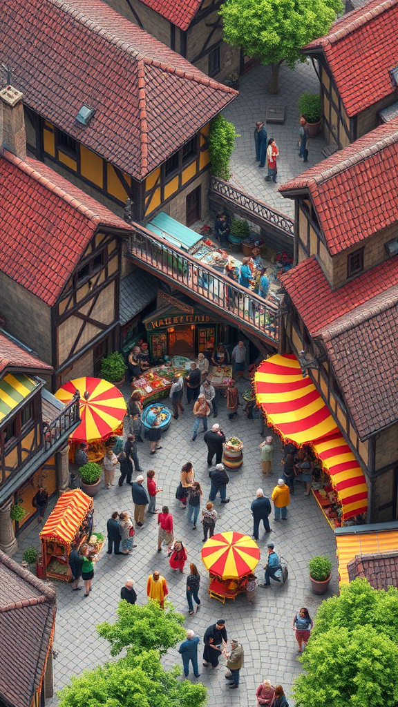 Colorful village carnival with hidden objects game.