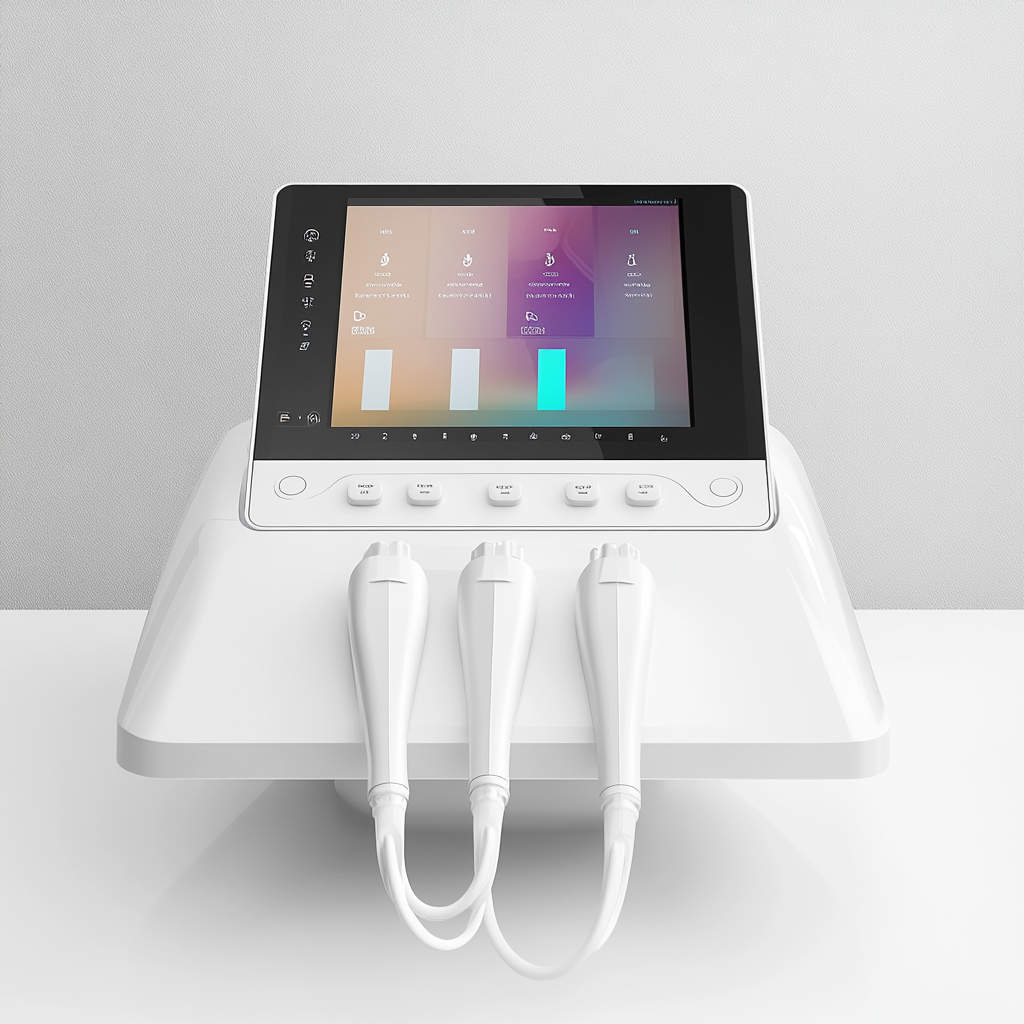 Compact Modern Aesthetic Treatment Device with High-Resolution Touchscreen