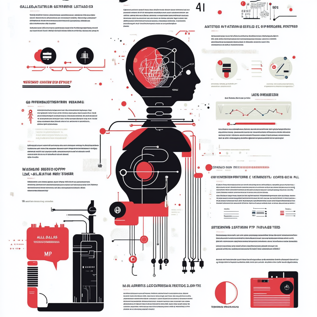 Comparing Generative AI, MLP, LLM, AI Infographic