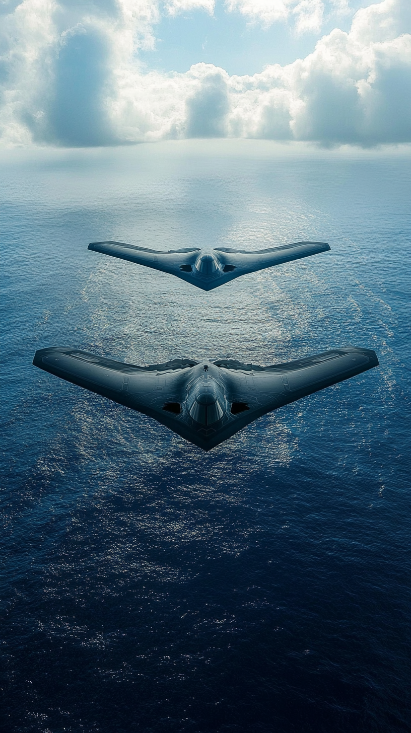 Comparison of B-21 Raider and B-2 Spirit.