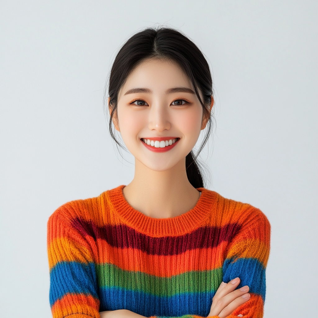 Confident Korean woman in 50s with bright smile