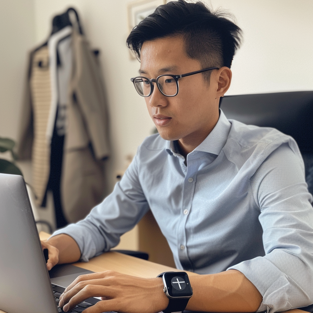 Confident Software Engineer in a Zoom Meeting