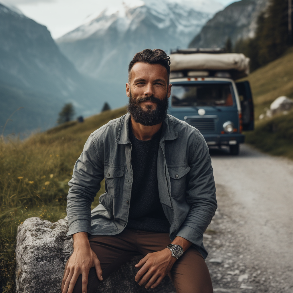 Confident man with passion for real estate and nature.