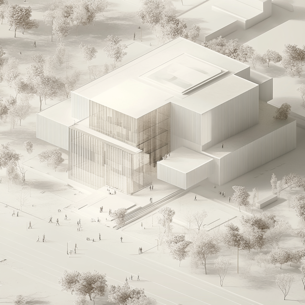 Contemporary Berlin Museum: Monumental Balance of Mass and Light