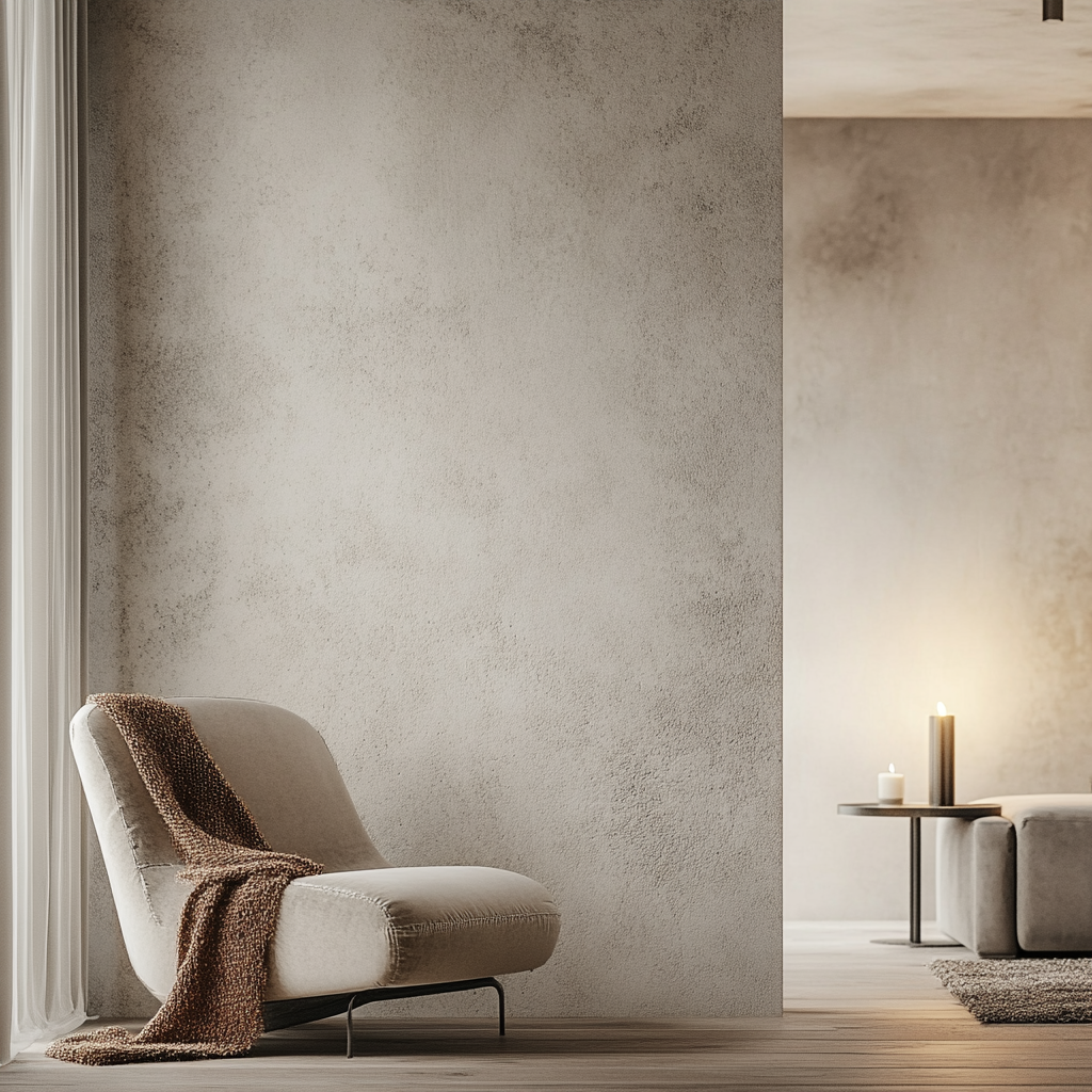 Cozy reading nook with modern chair and book.