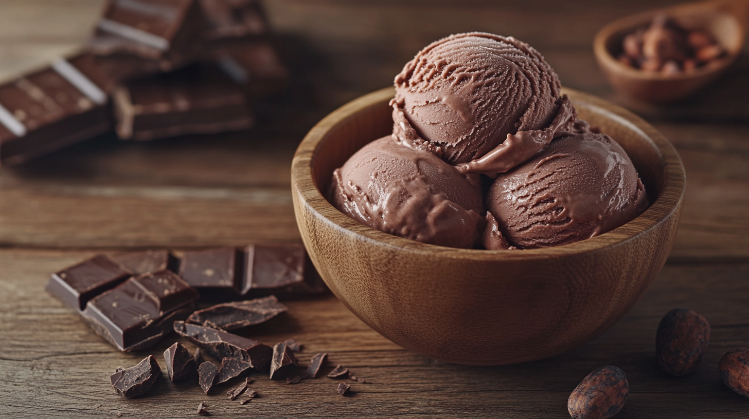 Craftsmanship with Chocolate Ice Cream, Cocoa Beans, Chocolate - 16:9