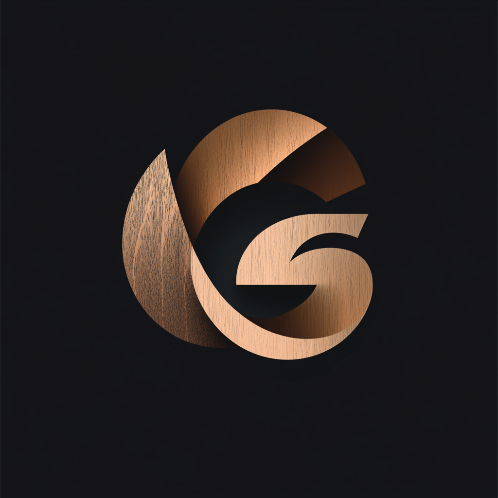 Crafty GS Logo: Abstract, innovative furniture company emblem.