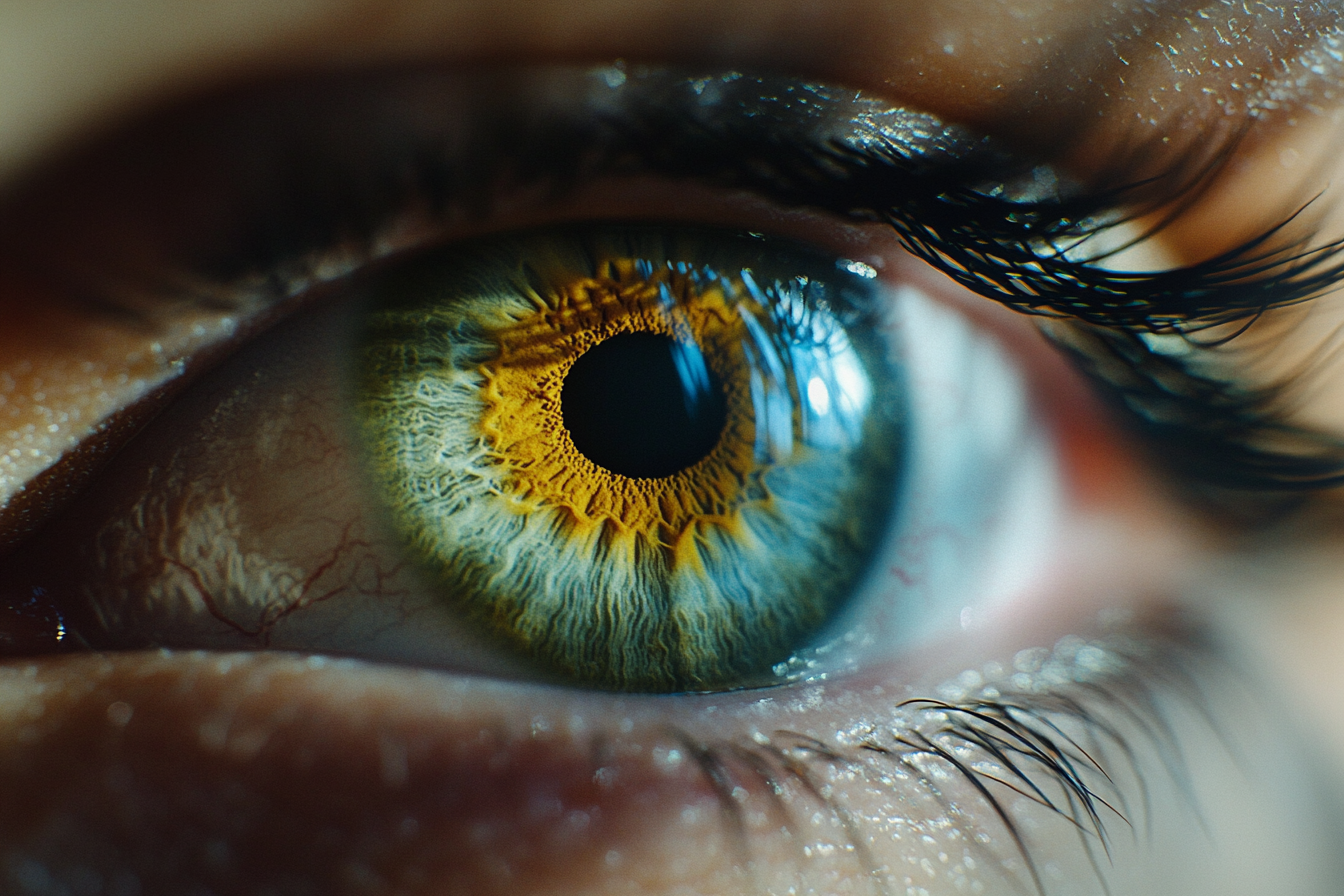 Create hyper-realistic close-up shot of human eye.