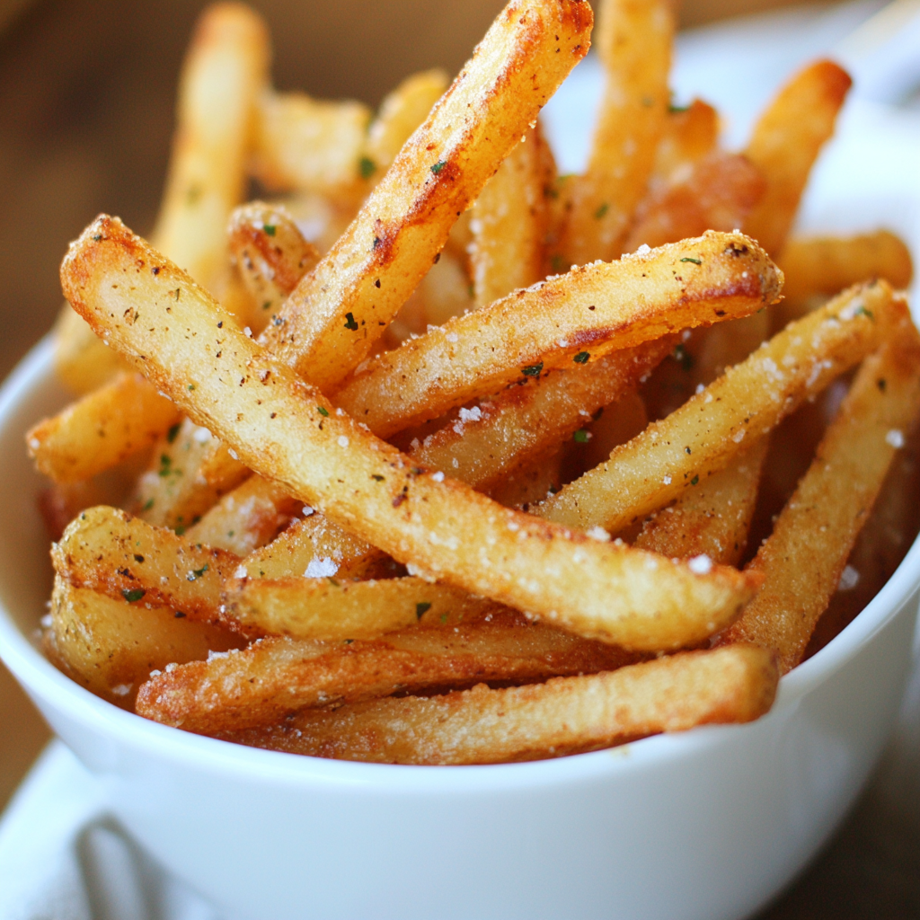 Crispy French Fries Recipe: Lacy texture, perfect balance, mouthwatering.