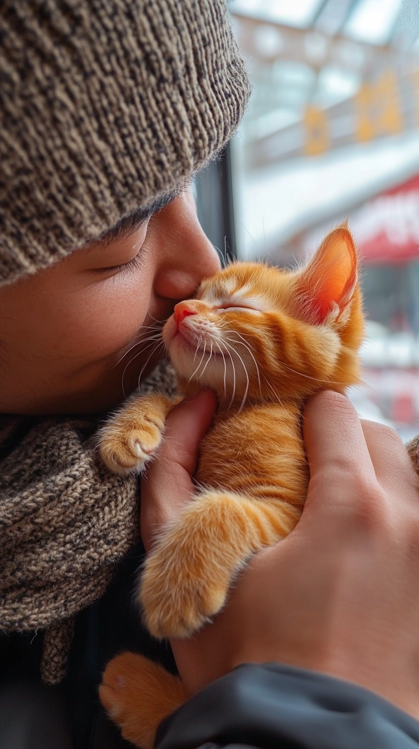 Cristiano Ronaldo Cares for Orange Kitten in Madrid