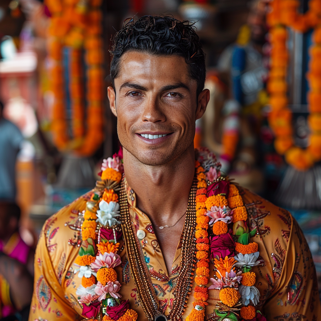 Cristiano Ronaldo Celebrating Ganesh Chaturthi in India