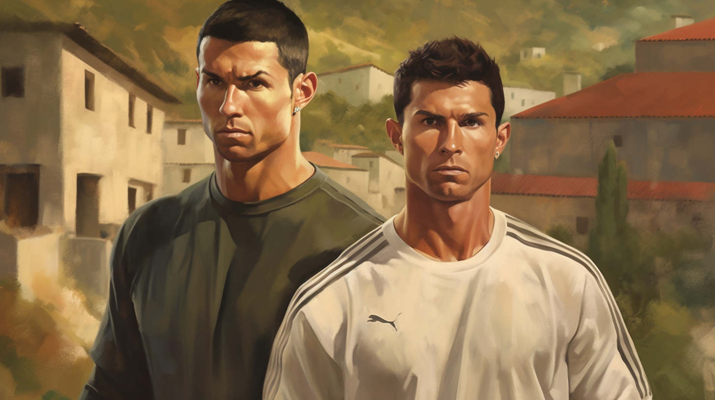 Cristiano Ronaldo and Lionel Messi in Rural Harmony