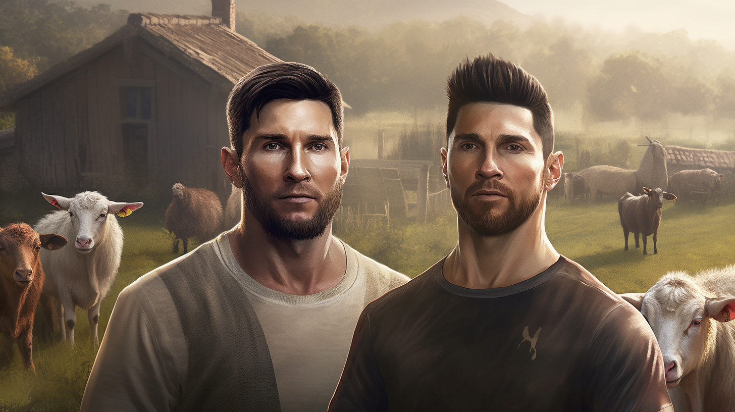 Cristiano Ronaldo and Lionel Messi on the Farm