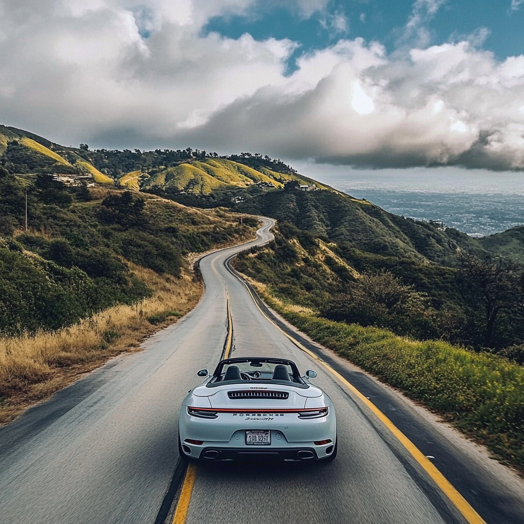 Cristiano Ronaldo enjoys thrilling drive in scenic Porsche.