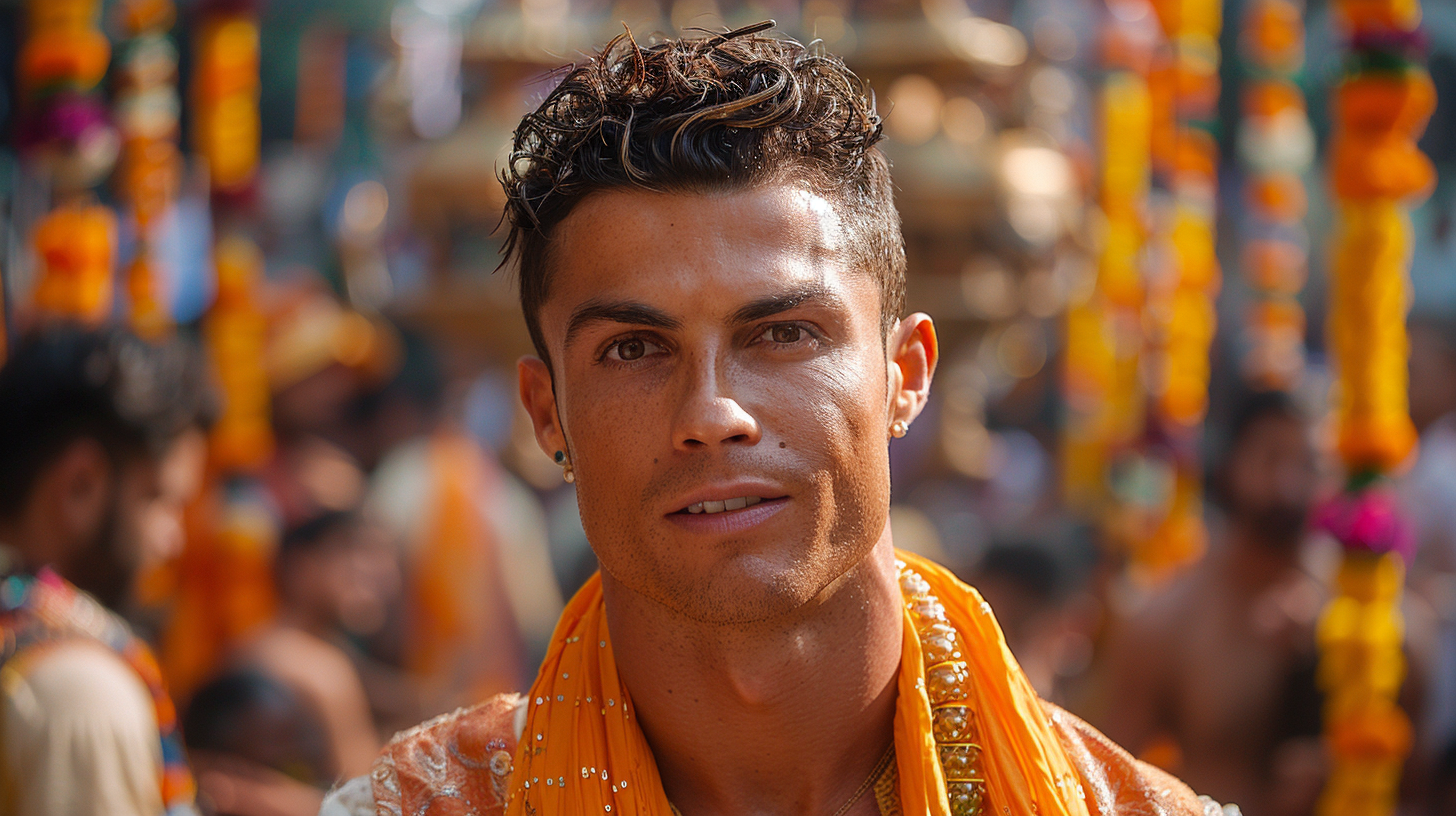 Cristiano Ronaldo in India Ganesh Chaturthi Festival