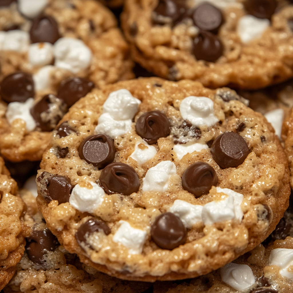 Crunchy Chocolate Chip Cookies with Rice Krispies