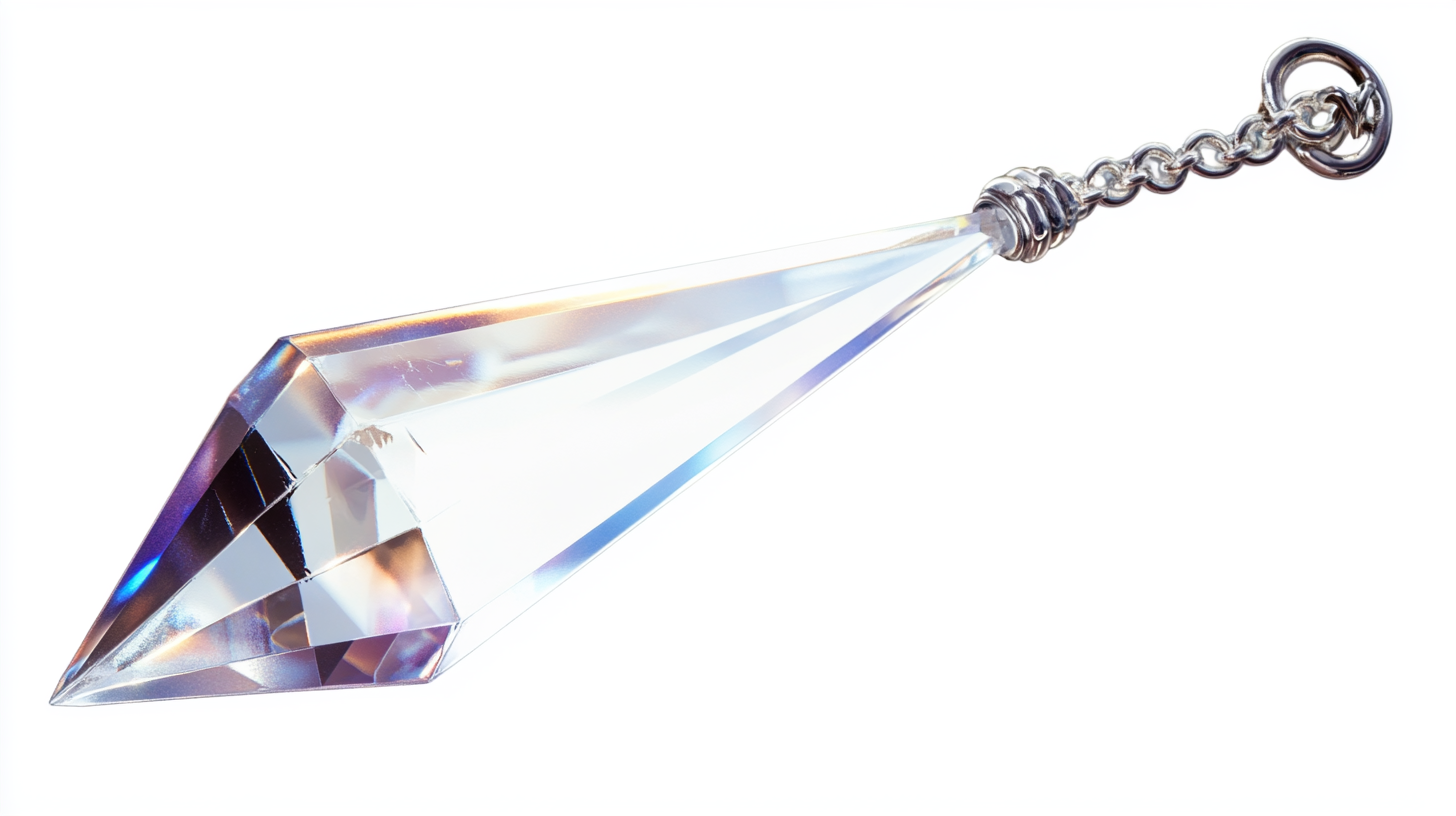 Crystal Pendulum on Transparent Background 