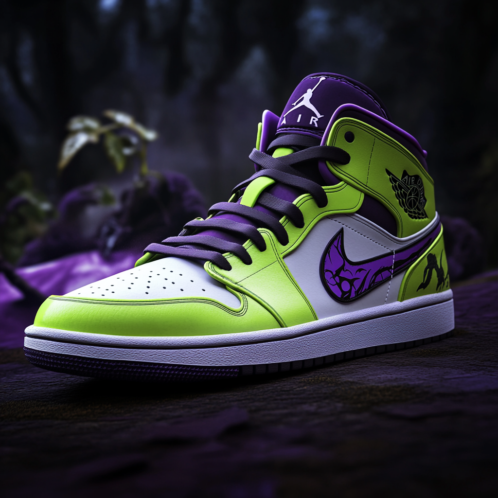 Custom Jordan 1 Shoes Beetle Juice Theme 8K Resolution 