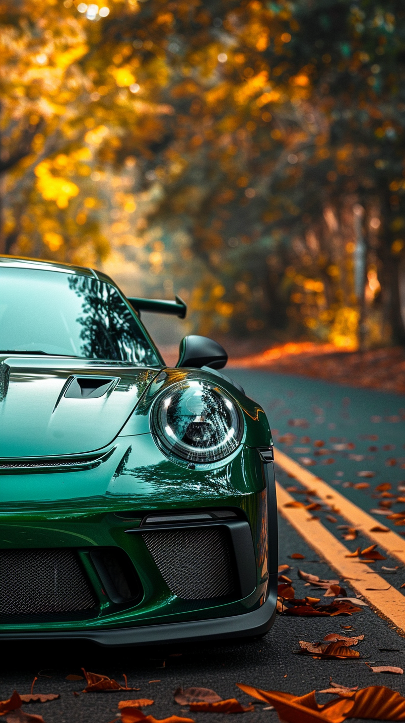 Custom Widebody Porsche 911 GT3 RS Front Closeup View