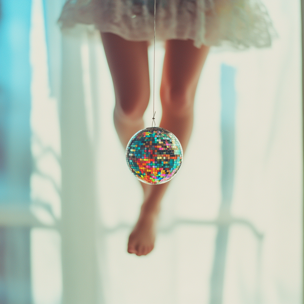 Dancing Disco Ball with Colorful Shadows