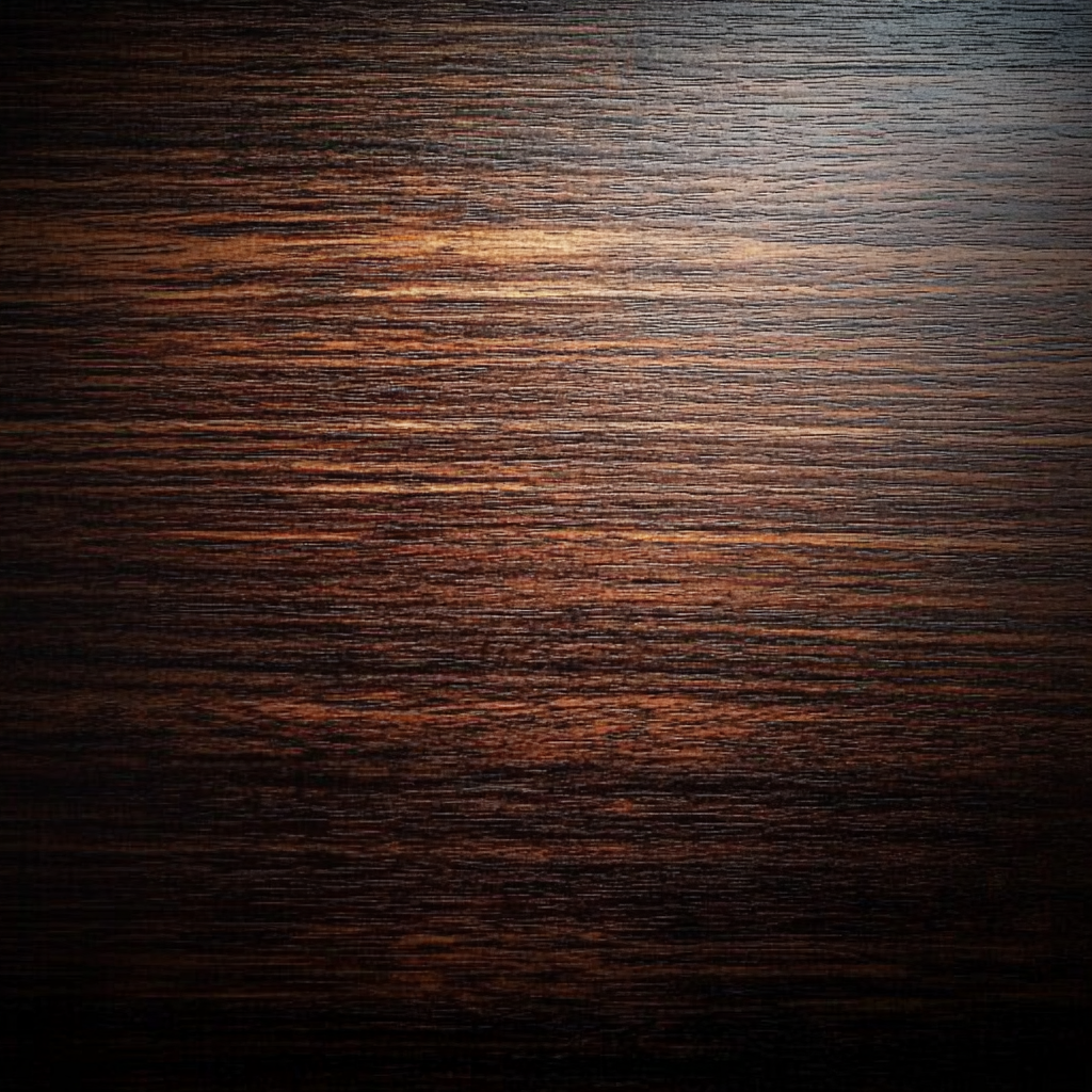 Dark walnut wood adds texture to products