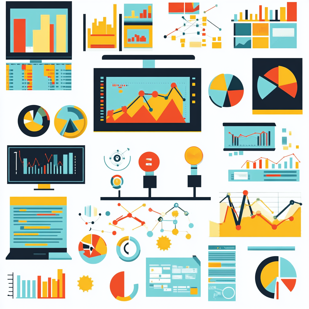 Data-driven marketing in action: charts, graphs, tools.