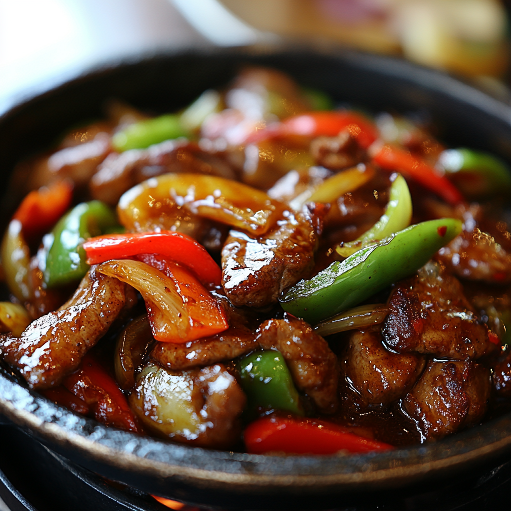 Delicious Chinese Beef Pepper Steak with Savory Sauce