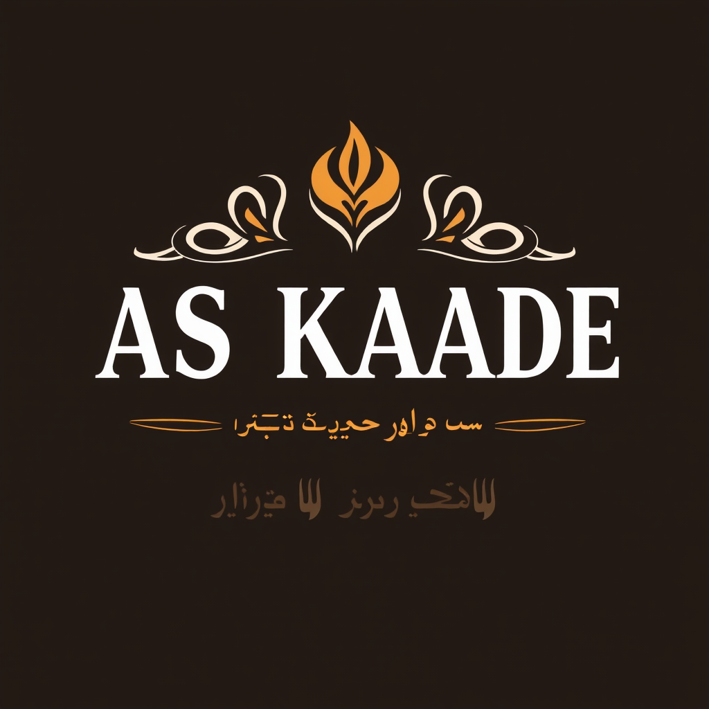 Delicious Food Brand Logo: AS KADE, Persian Writing