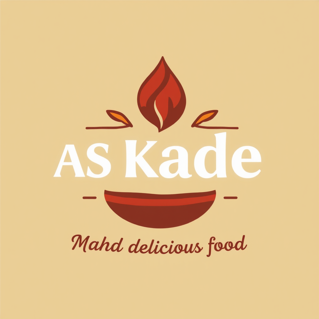 Delicious food logo AS KADE with Mahd.