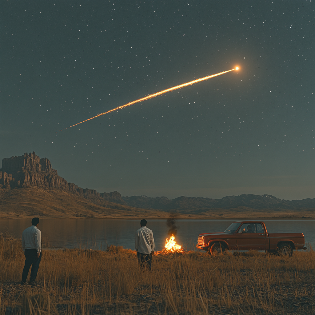 Desert BBQ with Falling Meteor