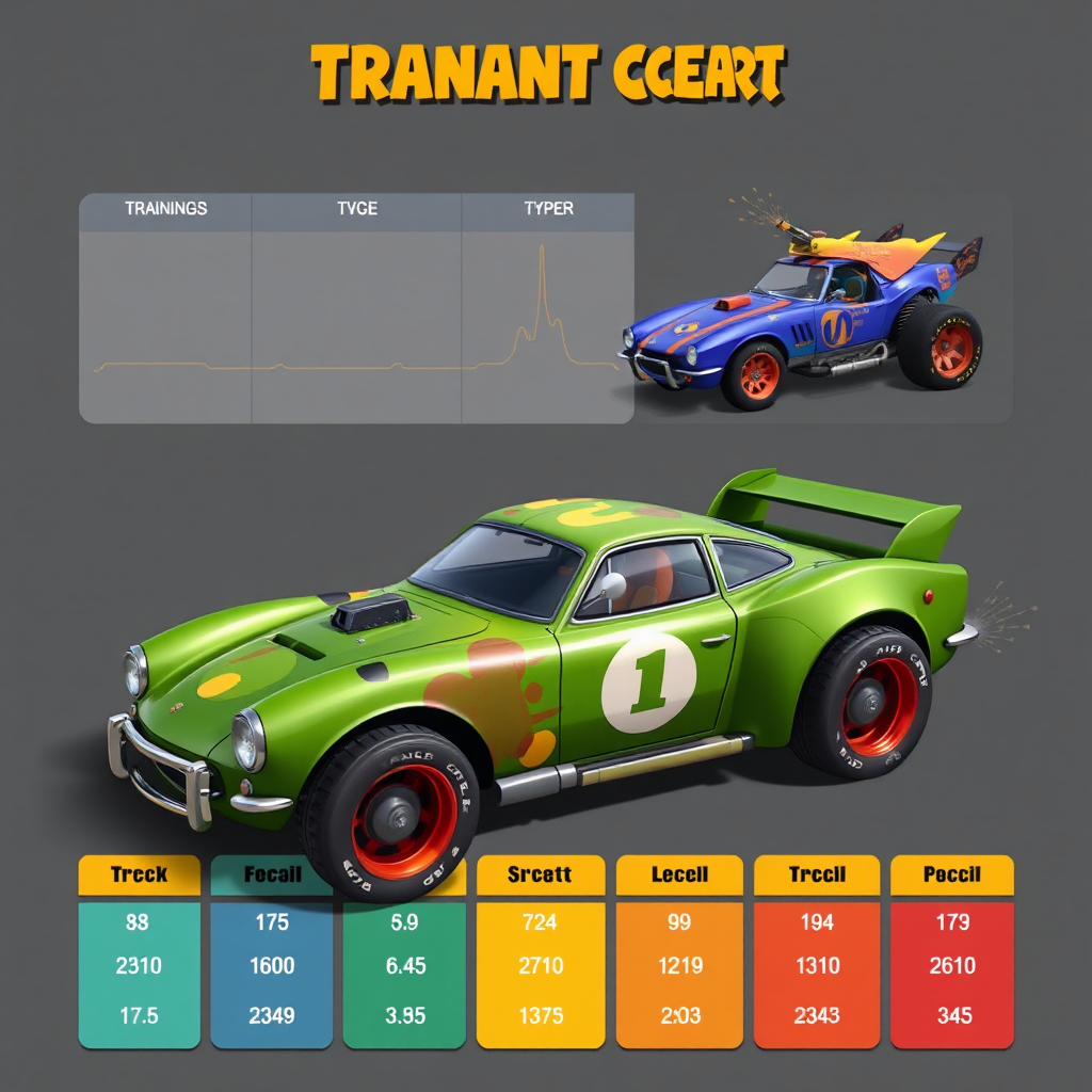 Design chart for creating fantasy crash game vehicles.